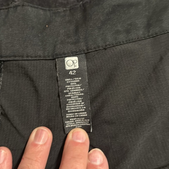 OP black four-way stretch flat front shorts size 42 - Picture 2 of 4